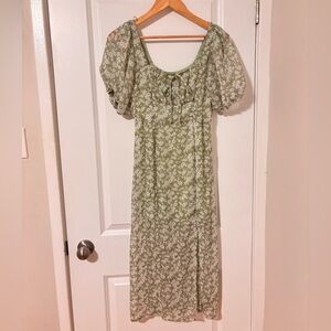 Floral Green Dress